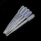 Rienar White 3ML Disposable Plastic Eye Dropper Set Transfer Graduated Pipettes (20 PCS)