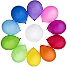 WinkyBoom 110 Balloons Assorted Color 12 Inches 11 Kinds of Premium Latex Balloons for Kids Birthday Party Decor, Colorful Rainbow Arch Decoration
