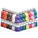 Prang Ready-to-Use Tempera Paint, Assorted Colors, 16 Oz., 12 Count