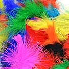 Touch of Nature Turkey Feathers Fluffy 7GM Assortment Colors 1pkg