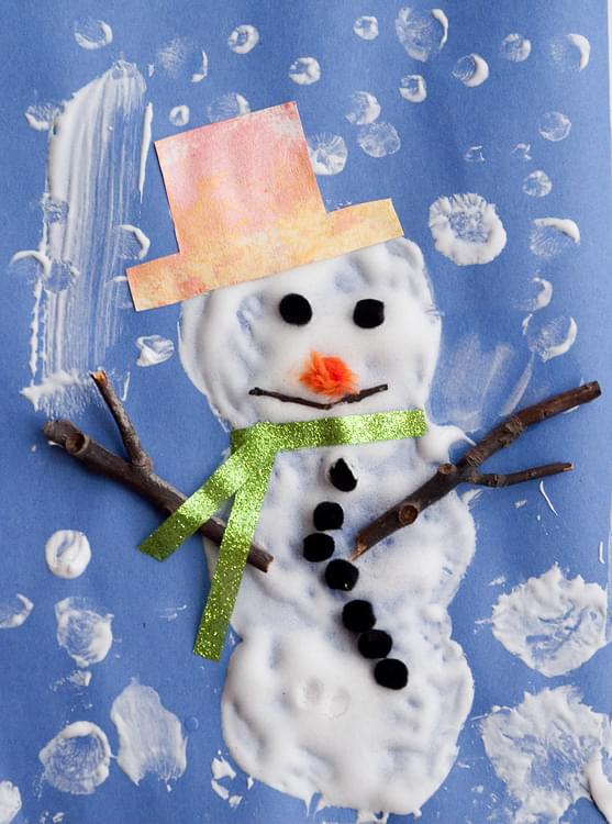 Melted Snowman Craft and Poem - Messy Little Monster