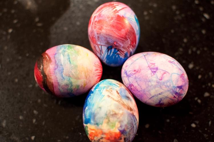 Tie Die Sharpie Eggs