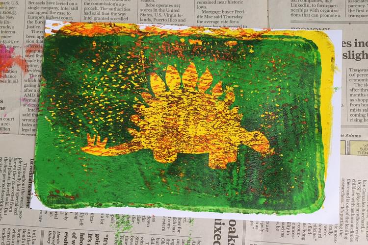 Gelatin Printmaking Made Easy for Kids and Adults